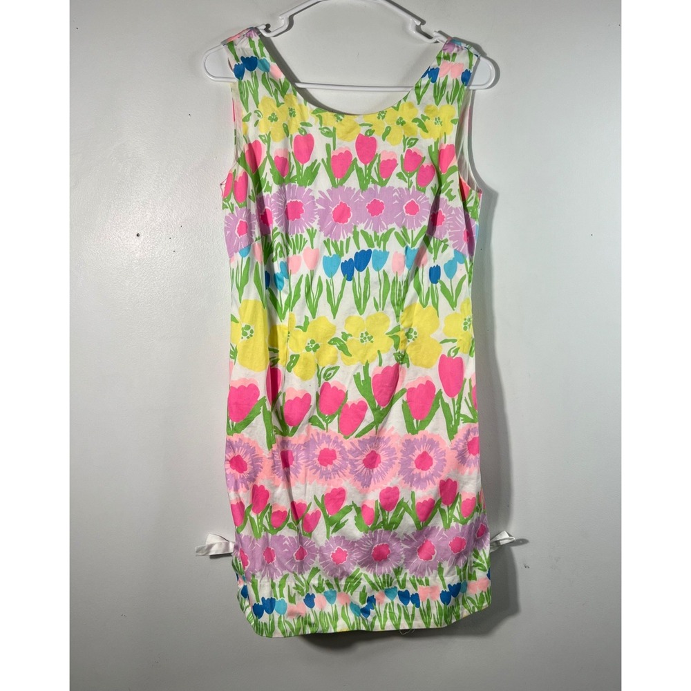 Womens Lilly‎ Pulitzer Delia Shift Dress Line Dance Tulips 4 Bows